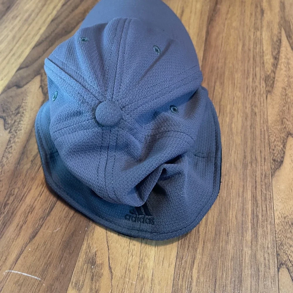 Adidas AFlex Hat Mens SM Grey Performance Mesh Stretch Fit Athletic Baseball Cap